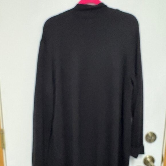 Kasper Womens Sweater Black Removeable Faux Fur Open-Front Cardigan. 1X - Picture 5 of 6